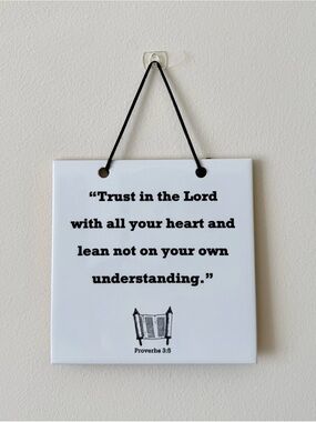 The Bible: Proverbs Quote Ceramic Wall Hanging TILE Plaque Home Decor Gift